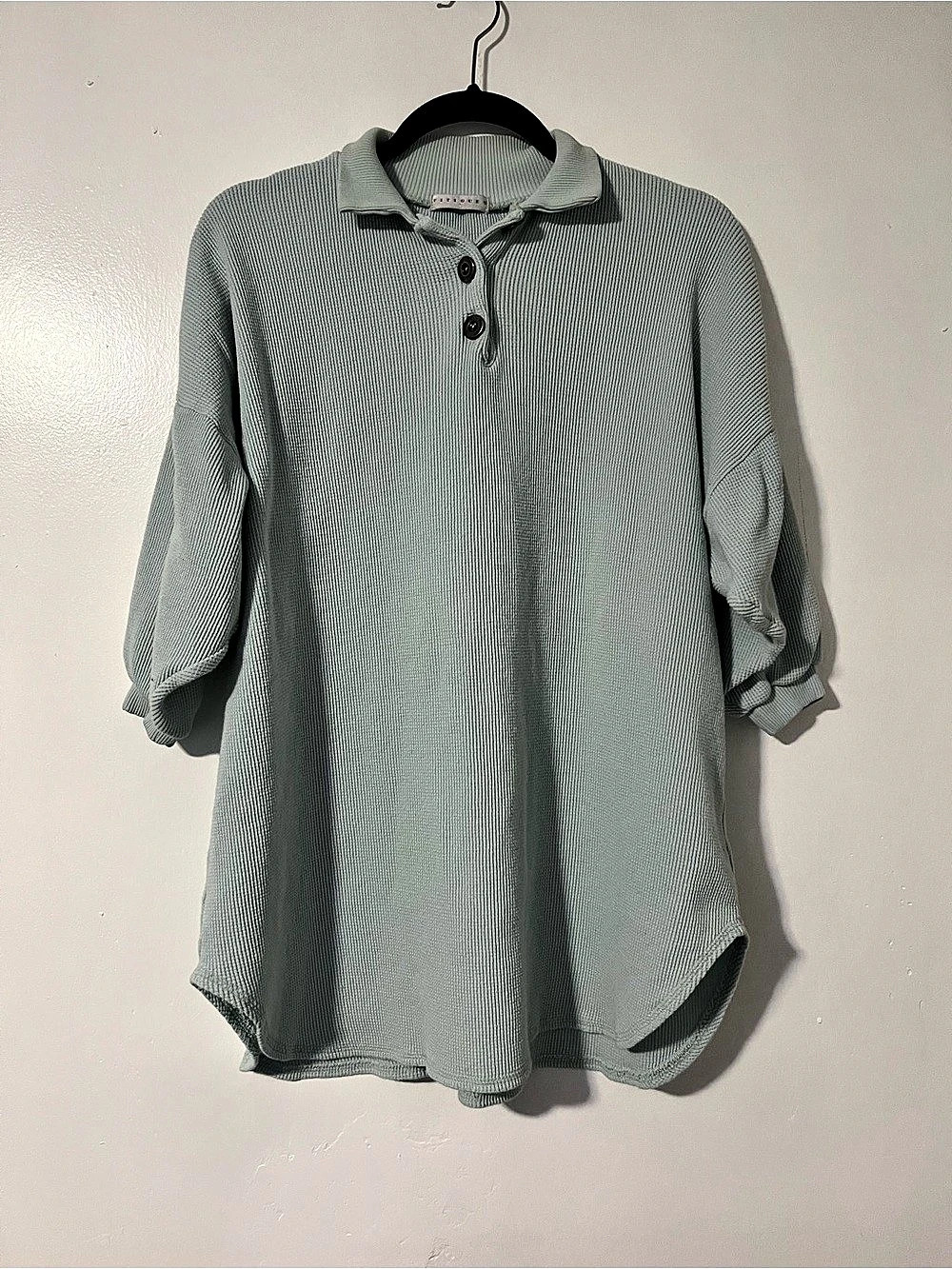 Fitigues Thermal Waffle Knit Blouse Size Medium